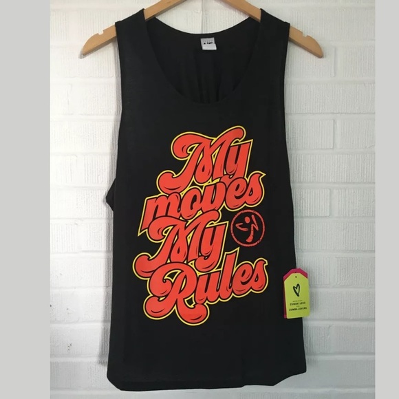 Zumba NWT My Moves My Rules Open Back Tank • XL - Picture 3 of 4